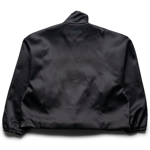 Fear Of God Essentials Bonded Satin Zip-Up Bomber - Jet Black
