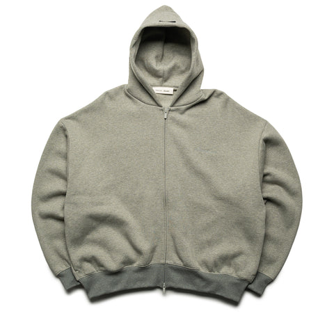 Fear Of God Essentials Signature Classic Full Zip Hoodie - Concrete Heather