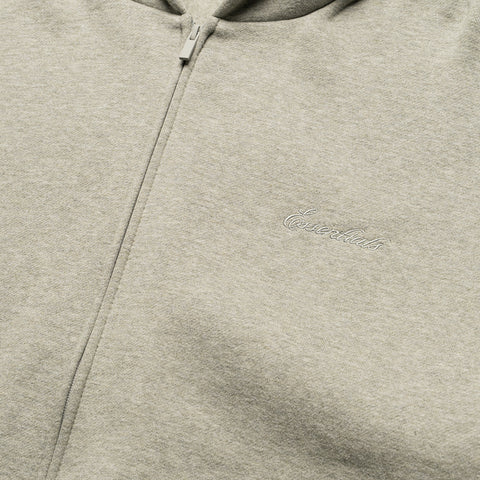 Fear Of God Essentials Signature Classic Full Zip Hoodie - Concrete Heather