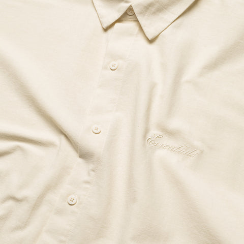 Fear Of God Essentials Signature Button Up Shirt - Ivory