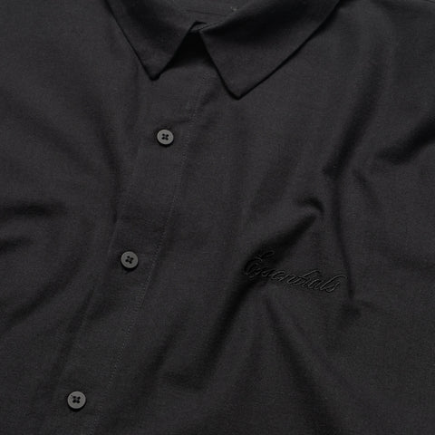 Fear Of God Essentials Signature Button Up Shirt - Black