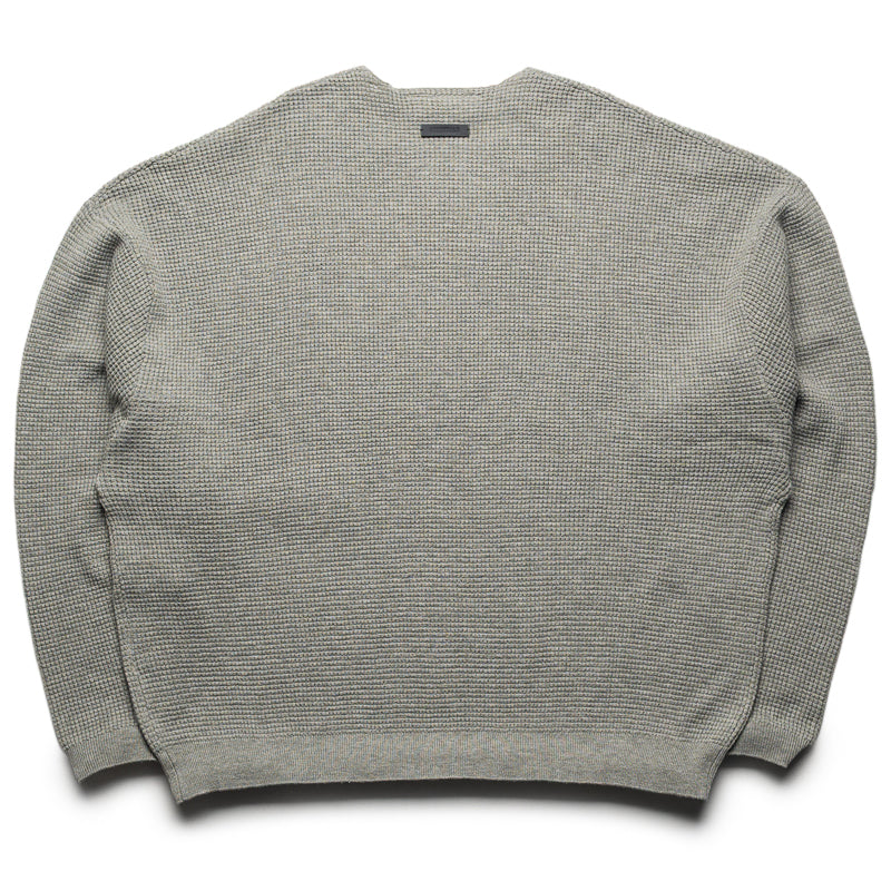 Fear Of God Essentials Waffle L/S Crewneck Sweater - Concrete