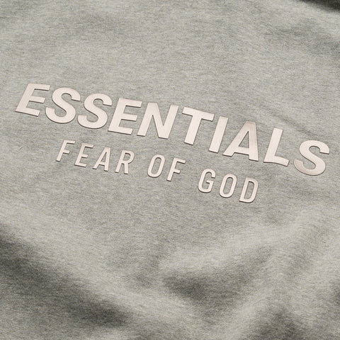 Fear Of God Essentials Classic Fit Fleece Zip-Up Hoodie - Concrete Heather