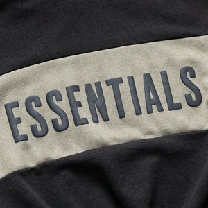Fear Of God Essentials Cropped Relaxed Paneled Hoodie - Iron Grey Heather/Seal Heather