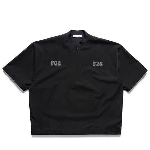 Fear Of God Essentials Half Zip Baseball Shirt - Vintage Black