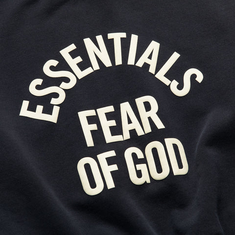 Kids Fear Of God Essentials Campus 90's Crewneck - Faded Black
