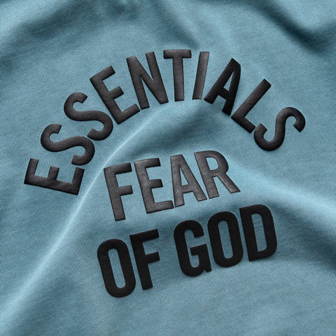 Kids Fear Of God Essentials Campus 90's S/S Tee - Faded Coastal