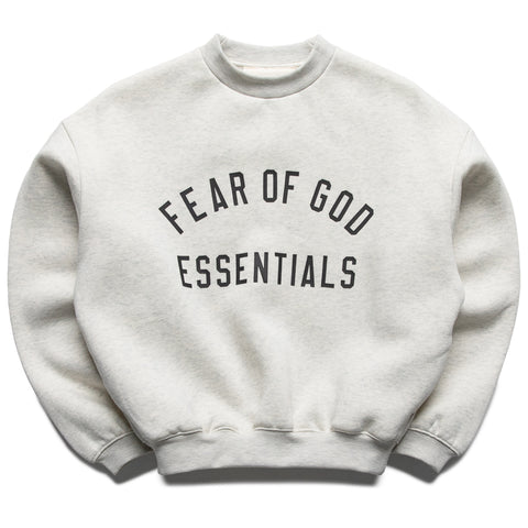 Kids Fear Of God Essentials Classic Crewneck - Oatmeal Heather/Light Heather