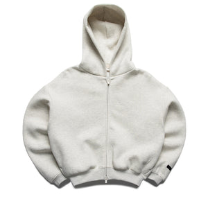 Kids Fear Of God Essentials Classic Full Zip Hoodie - Oatmeal Heather/Light Heather