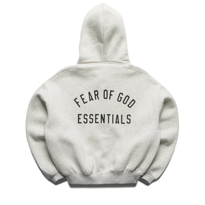 Kids Fear Of God Essentials Classic Full Zip Hoodie - Oatmeal Heather/Light Heather