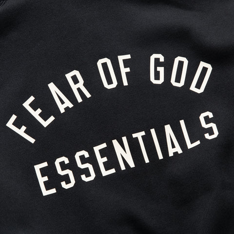 Kids Fear Of God Essentials Classic Full Zip Hoodie - Vintage Black
