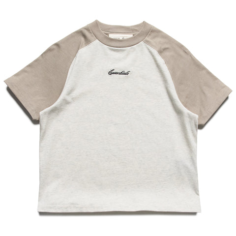 Kids Fear Of God Essentials Signature Baseball Tee - Oatmeal/Seal