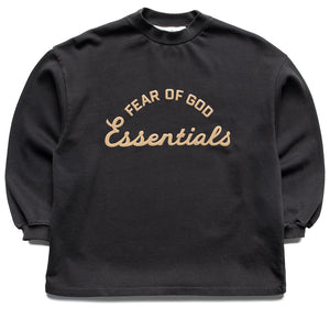 Kids Fear Of God Essentials Training 90's L/S Tee - Faded Black