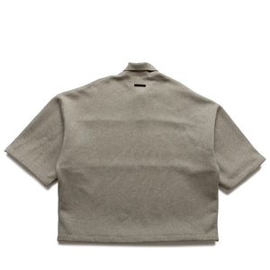 Fear Of God Essentials Cropped Paneled Polo - Seal Heather/Iron Grey
