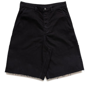 Fear Of God Essentials Raw Cut Denim Shorts - Overdyed Black