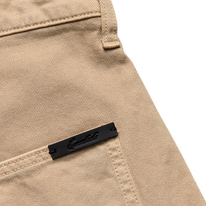 Fear Of God Essentials Raw Cut Denim Shorts - Overdyed Dune