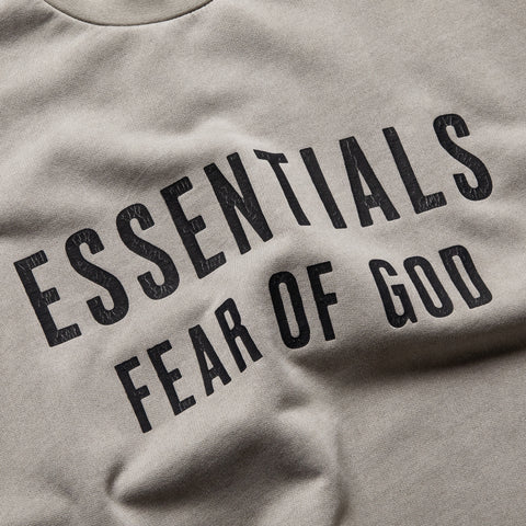 Fear Of God Essentials Relaxed Fleece Cutoff Sweatshirt - Washed Seal