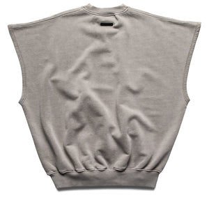 Fear Of God Essentials Relaxed Fleece Cutoff Sweatshirt - Washed Seal