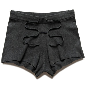 Women's Fear Of God Essentials Rib Knit Running Shorts - Iron Grey
