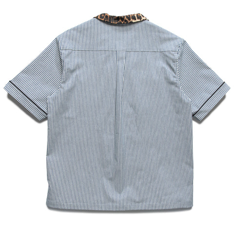 Fucking Awesome Car Fixer Leopard Collar Shirt - Blue/White