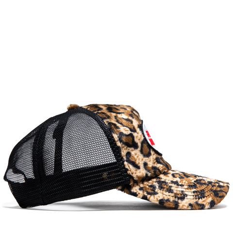 Fucking Awesome Patch Logo Leopard Trucker Hat - Leopard