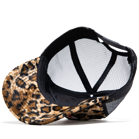 Fucking Awesome Patch Logo Leopard Trucker Hat - Leopard
