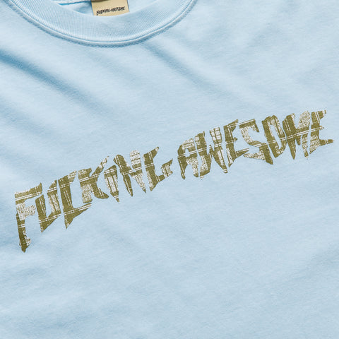Fucking Awesome Plaid Photo Copy Tee - Light Blue