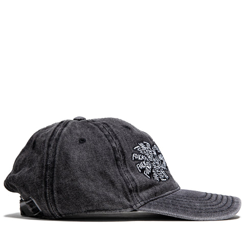 Fucking Awesome Three Spiral Washed Denim 6-Panel Strapback - Black