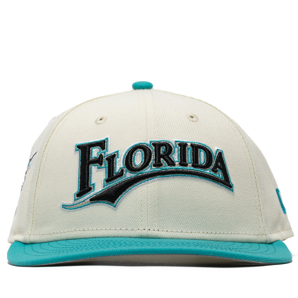 Felt x New Era Florida Marlins 9FIFTY Snapback Hat - Chrome White