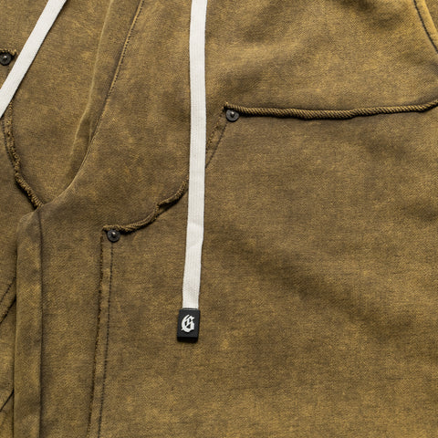 Godspeed New York Carpenter Distressed Shorts - Muddy Brown Wash