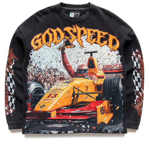 Godspeed New York F1 Finishline L/S Tee - Black Wash