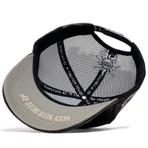 Godspeed New York GS Forever Premium Leather Trucker Hat - Black