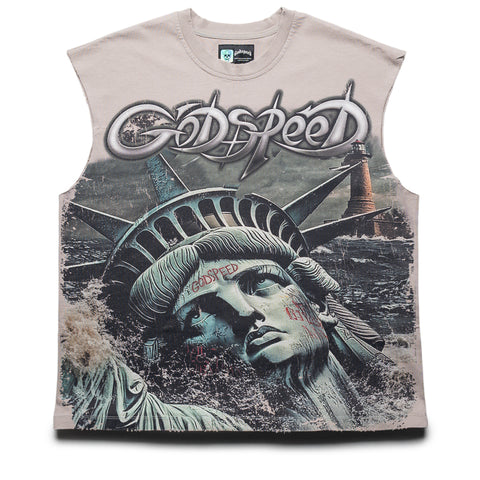 Godspeed New York Sunken Liberty 2 Sleeveless Tee - Slate Grey