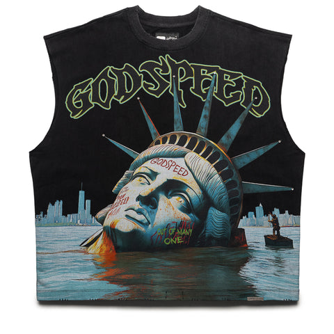 Godspeed New York Sunken Liberty Sleeveless Tee - Black