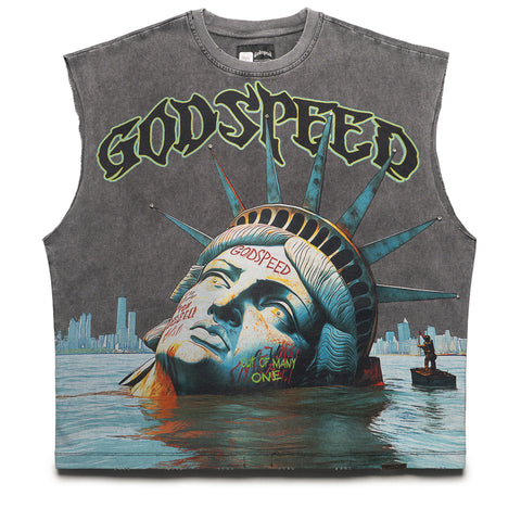 Godspeed New York Sunken Liberty Sleeveless Tee - Grey