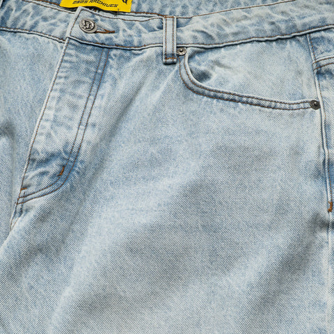Godspeed New York Printed OG Logo Flared Denim - Blue