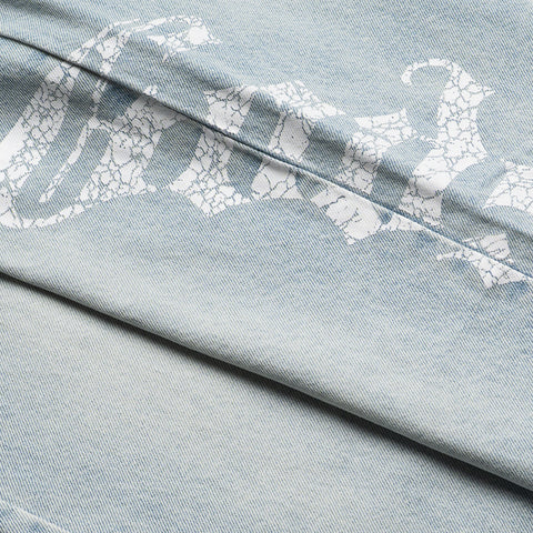 Godspeed New York Printed OG Logo Flared Denim - Blue