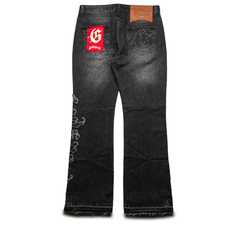 Godspeed New York Stitched OG Logo Flared Denim - Grey Wash