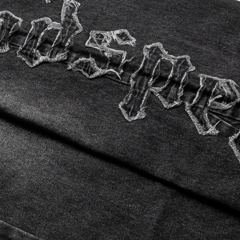 Godspeed New York Stitched OG Logo Flared Denim - Grey Wash