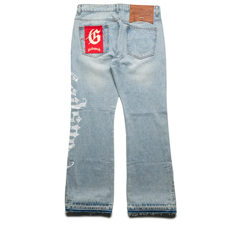 Godspeed New York OG Logo Flared Denim Printed - Blue