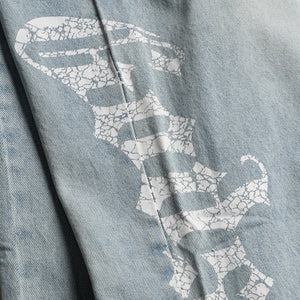 Godspeed New York OG Logo Flared Denim Printed - Blue