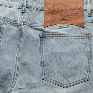 Godspeed New York OG Logo Flared Denim Printed - Blue