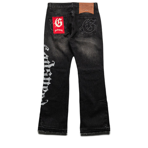 Godspeed New York OG Logo Flared Denim - Grey Wash