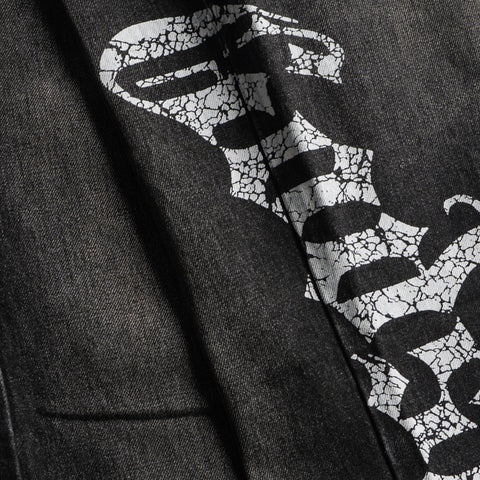 Godspeed New York OG Logo Flared Denim - Grey Wash