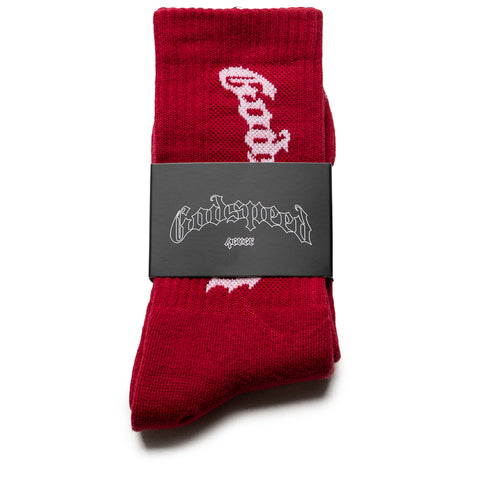 Godspeed New York OG Logo Sock - Maroon