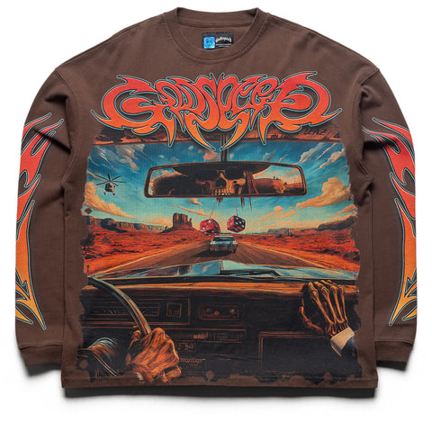 Godspeed New York On The Run L/S Tee - Mocha
