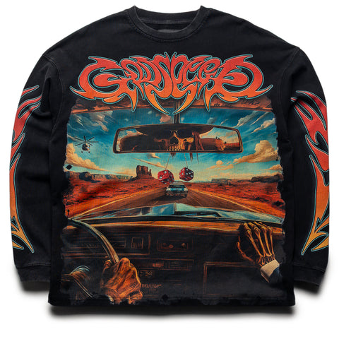 Godspeed New York On The Run L/S Tee - Black Wash