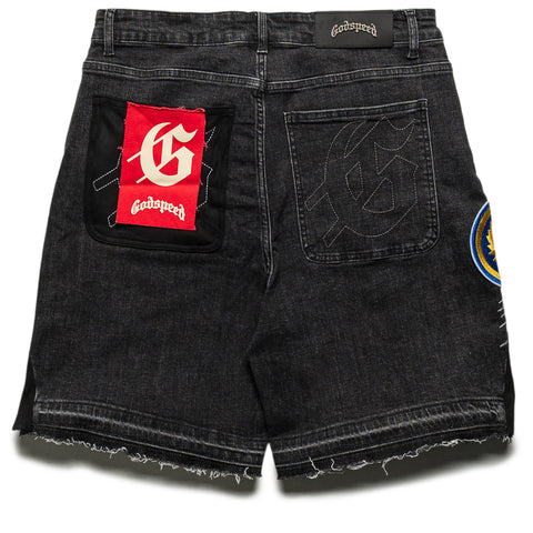 Godspeed New York Patchwork Denim Shorts V2 - Black