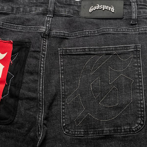 Godspeed New York Patchwork Denim Shorts V2 - Black