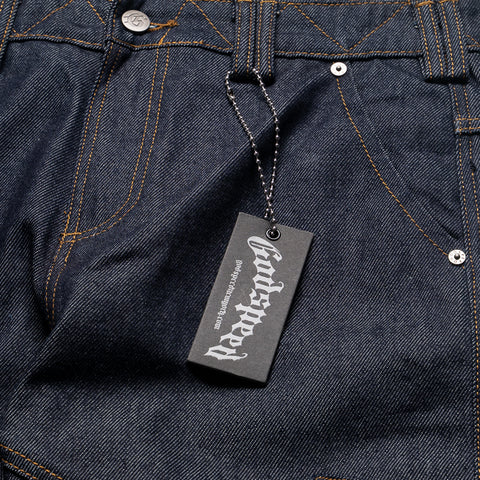 Godspeed New York Rockstar Flare Cargo Denim - Raw Blue